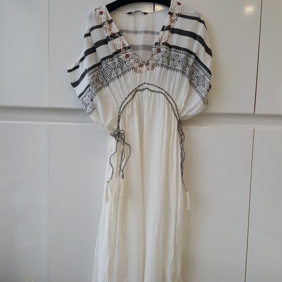 ZARA! BOHEMIAN Maxi Kaftan Beach Dress (XS-S) - Picture 7 of 11